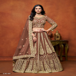 Women's Premium Wedding Net Lehenga Choli with Embroidered Dupatta